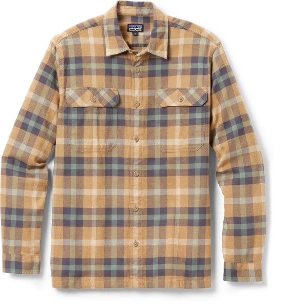 Rei Co-op Patagonia Camisa De Franela De Manga Larga De Peso Medio Fiordo Hombres Mojave Caqui