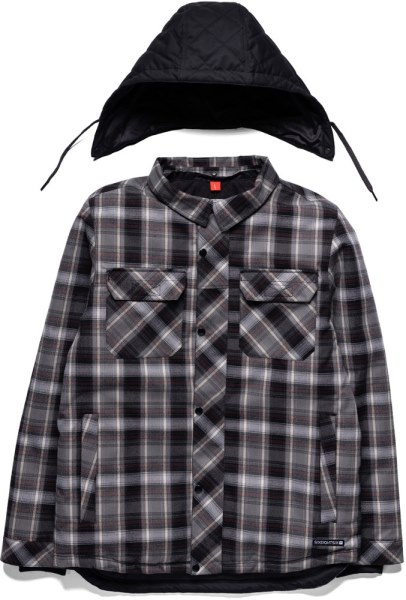 686 Chaqueta Con Aislamiento Woodland Hombres Charcoal Plaid Rei Co-op