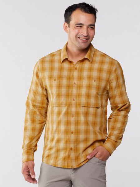 Camisa De Manga Larga Con Patrón Sahara Co-op Rei Rustic Gold Tide Hombres
