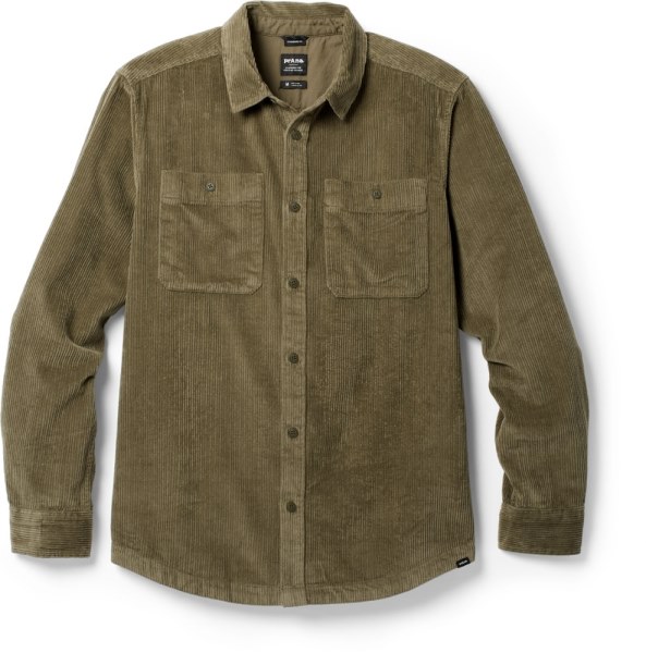 Prana Ridgecrest Camisa De Manga Larga Hombres Verde Rei Co-op