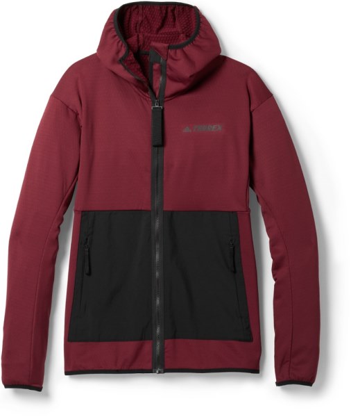 Negro Adidas Terrex Tech Flooce Light Chaqueta De Senderismo Con Capucha Hombres Rei Co-op