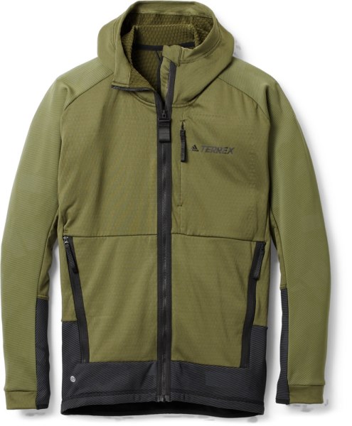 Oliva Adidas Terrex Tech Flooce Chaqueta Polar Con Capucha Hombres Rei Co-op