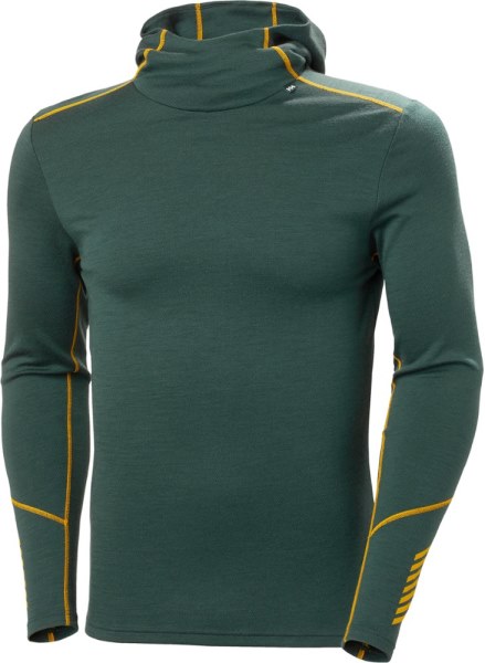 Helly Hansen Lifa Merino Capa Base De Peso Medio Sudadera Con Capucha Hombres Darkest Spruce Rei Co-op