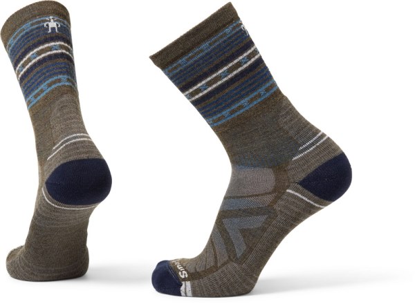 Oliva Rei Co-op Smartwool Rendimiento Caminata Cojín Ligero Rayas Con Pinchos Calcetines De Tripulación Hombres