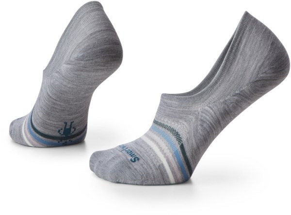 Calcetines Invisibles De Rayas De Uso Diario De Smartwool Rei Co-op Gris Claro