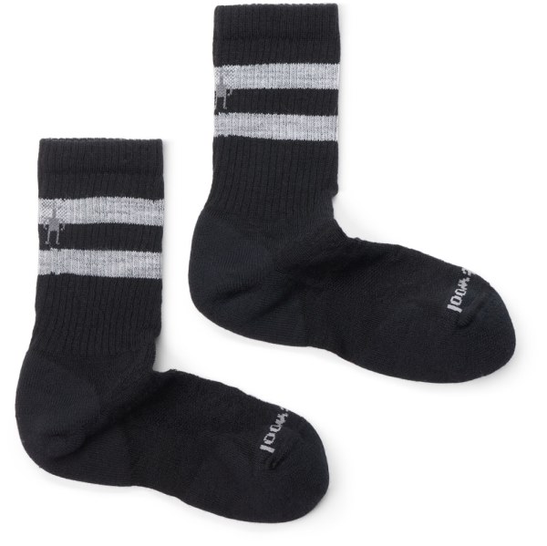 Calcetines Rei Co-op Smartwool Atléticos Con Rayas Acolchadas Para Hombre, 2 Pares, Negro