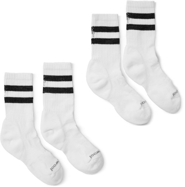 Blanco Rei Co-op Smartwool Athletic Targetd Cushion Stripe Crew Calcetines Hombre 2 Pares