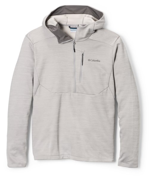 Rei Co-op Columbia Maxtrail Logo Polar Con Media Cremallera Sudadera Con Capucha Hombres Gris
