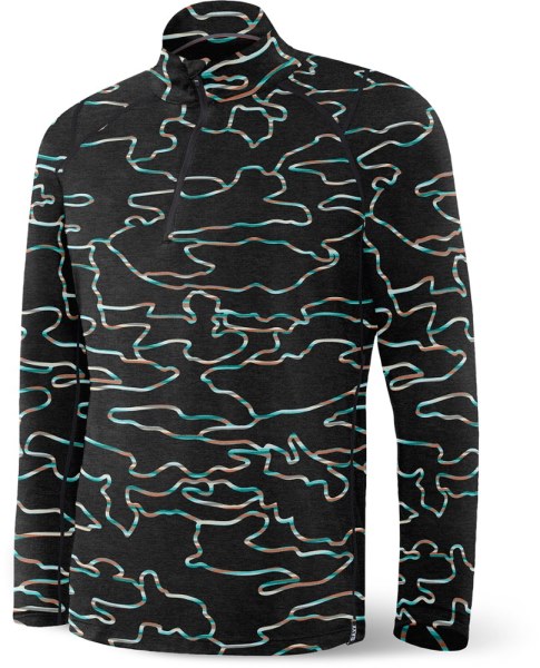 Saxx Roast Master Capa Base De Peso Medio Con Media Cremallera Para Hombres Get Out Camo Rei Co-op