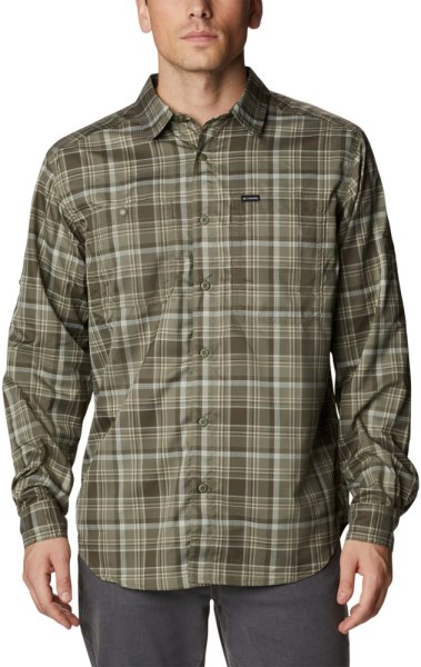 Rei Co-op Green Columbia Silver Ridge Utility Lite Camisa A Cuadros De Manga Larga Para Hombre