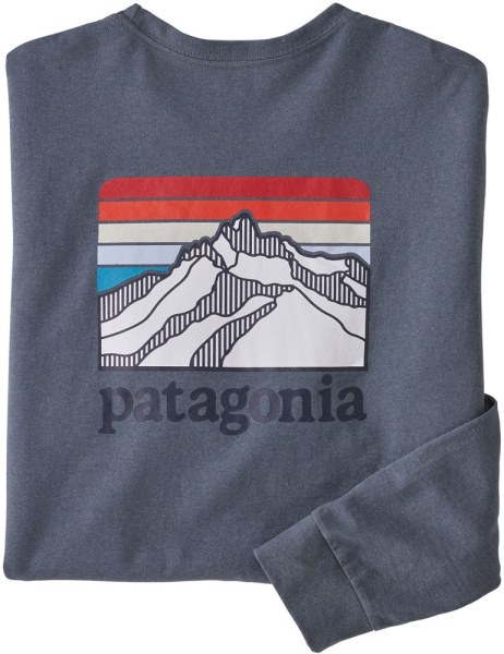 Patagonia Line Logo Ridge Manga Larga Responsibili-tee Hombres Rei Co-op Gris