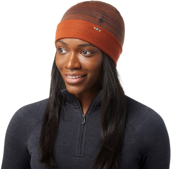 Gorro Color Picante Rei Co-op Smartwool Merino 250 Con Vuelta Y Patrón Reversible