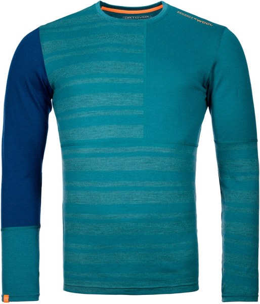 Camiseta Interior De Manga Larga Ortovox 185 Merino Rock'n'wool Hombre Rei Co-op Verde