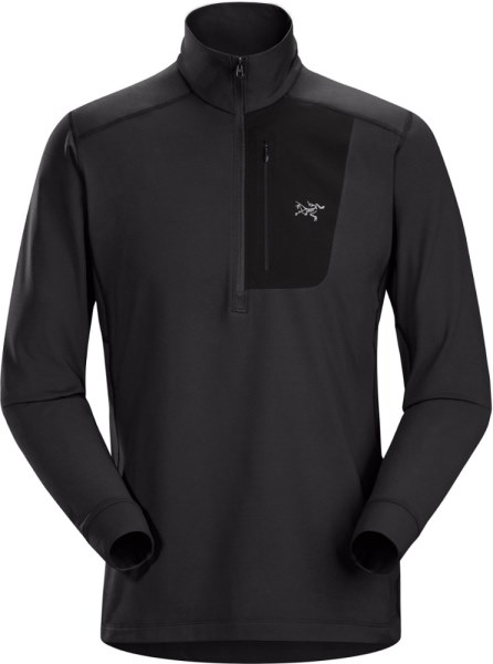 Camiseta Interior Con Cuello De Cremallera Rho Lt Arc'teryx Negro Rei Co-op Hombre