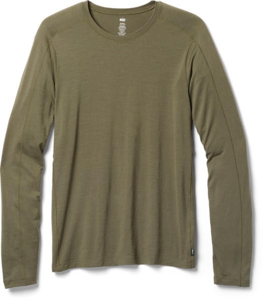 Verde Camiseta Interior De Manga Larga Rei Co-op Merino 185 Hombre