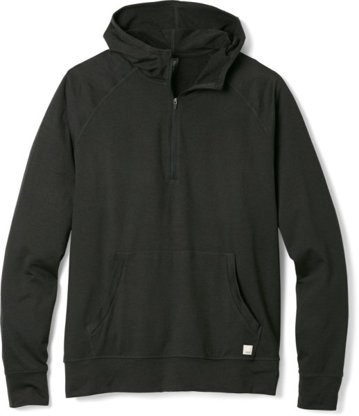 Negro Sudadera Con Capucha Y Media Cremallera Rei Co-op Vuori Ponto Performance Hombre