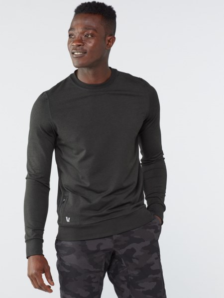 Negro Rei Co-op Vuori Ponto Performance Crew Suéter Hombres