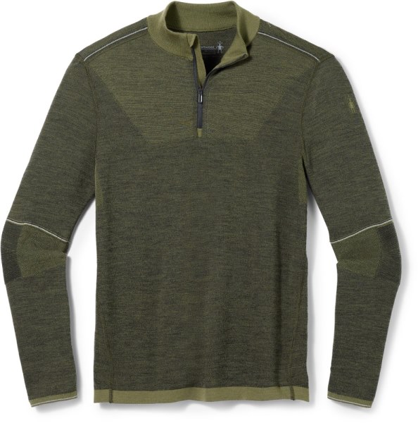 Winter Moss Smartwool Intraknit Thermal Max - Camiseta Interior Con Cremallera De Un Cuarto Para Hombre, Rei Co-op