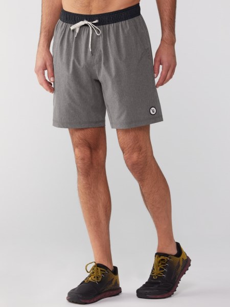 Rei Co-op Charcoal Linen Vuori Kore Shorts Men 7.5 Inseam