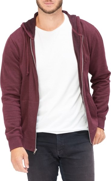 Rei Co-op Maroon Rust Threads 4 Thought Classic Sudadera Con Capucha Y Cremallera De Forro Polar Hombre
