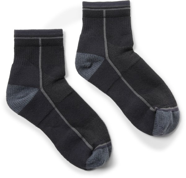 Negro Rei Co-op Coolmax Ecomade Ultraligero Tecnología Senderismo Cuarto Calcetines