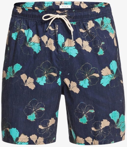 Shorts Quiksilver Waterman Lei Around 18 Volley Hombre Rei Co-op Navy Iris