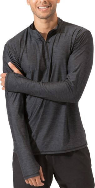 Charcoal Threads 4 Thought Brennan Camiseta Interior De Manga Larga Con Un Cuarto De Cremallera Hombre Rei Co-op