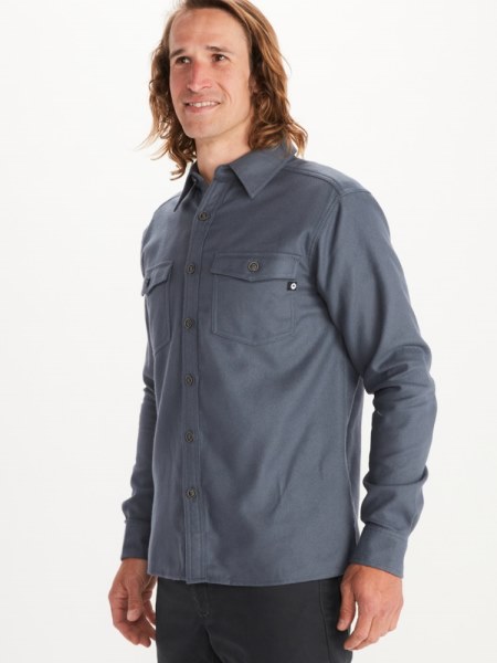 Marmot Movatn Camisa De Manga Larga De Franela De Peso Pesado Hombres Steel Onyx Rei Co-op