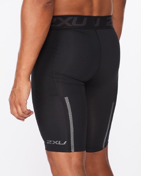 Negro Pantalones Cortos De Compresión De Movimiento Rei Co-op 2xu Hombres