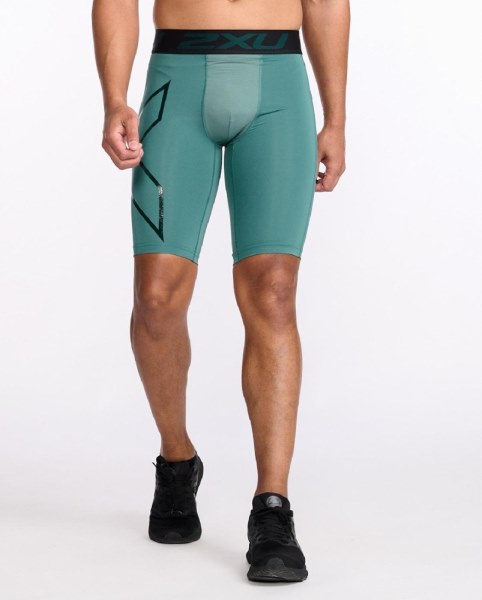 Plata 2xu Motion Pantalones Cortos De Compresión Hombres Rei Co-op
