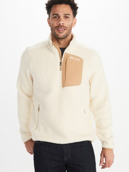 Chaqueta Polar Con Media Cremallera Rei Co-op Cream-shetland Marmot Wiley Hombre