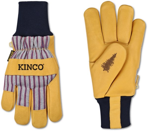 Guantes Rei Co-op Kinco Forrados Con Palma De Piel De Cerdo De Primera Calidad Y Muñecas Tejidas Tostado