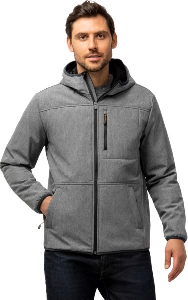 Chaqueta Con Capucha Y Cremallera Completa Elastizada Free Country Gris De Rei Co-op Hombre