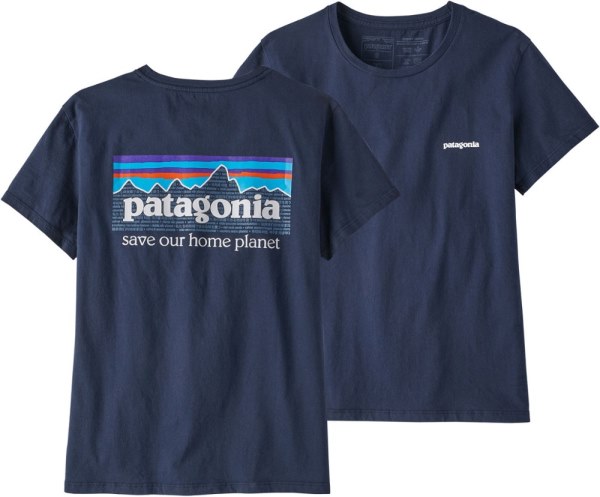 Camiseta Orgánica New Navy Rei Co-op Patagonia P-6 Mission Mujer