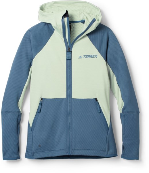 Rojo Adidas Terrex Tech Flooce Chaqueta Polar Con Capucha Senderismo Mujer Rei Co-op