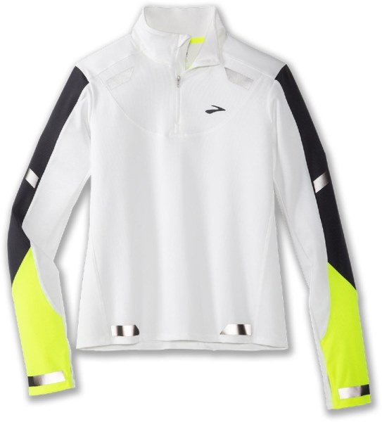 Top Blanco Con Media Cremallera Visible De Rei Co-op Brooks Run Mujer