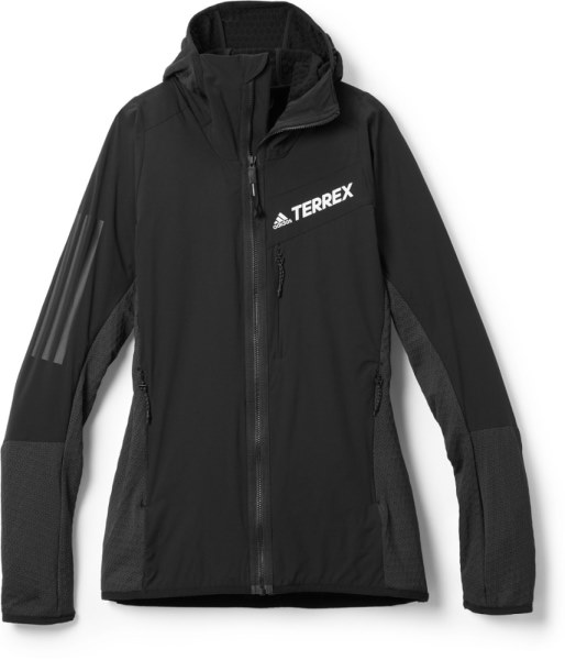 Negro Adidas Techrock Flooce Chaqueta Cortavientos Con Capucha Mujer Rei Co-op