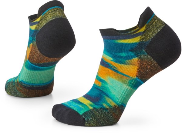 Blue Rei Co-op Smartwool Run Targeted Cushion Calcetines Tobilleros Bajos Con Estampado Cepillado Mujer