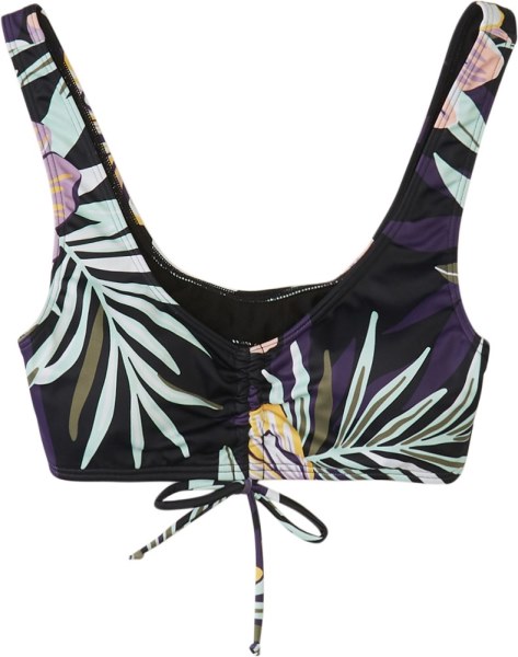 Roxy Active New Bralette Traje De Baño Top Mujer Rei Co-op Negro