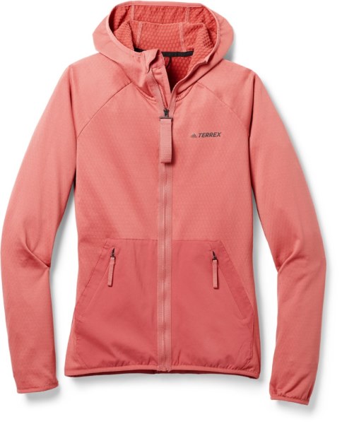 Chaqueta Con Capucha Adidas Terrex Tech Flooce Light Rojo Co-op Mujer