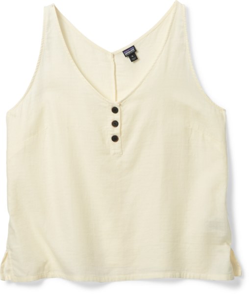 Camiseta Sin Mangas De Gasa De Algodón Orgánico Patagonia Mujer Blanco Rei Co-op