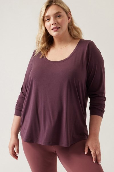 Athleta Stratus Ii Top Mujeres Especiado Cabernet Rei Co-op