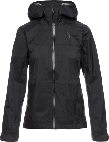 Black Diamond Treeline - Chubasquero Elástico Para Mujer, Color Negro, Rei Co-op