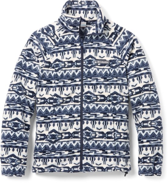 Chaqueta Polar Estampada Con Cremallera Completa De Columbia Benton Springs De Los Años 80 Mujer Rei Co-op