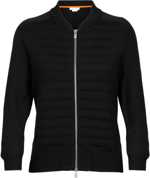 Chaqueta Bomber De Punto Aislada Rei Co-op Icebreaker Zoneknit Mujer Negro