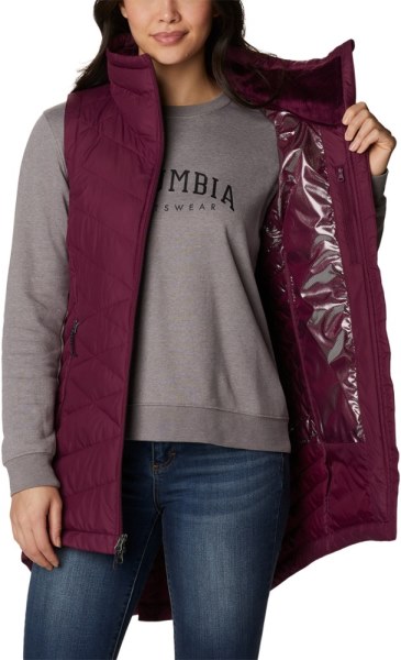 Chaleco Largo Con Aislamiento Columbia Heavenly De Rei Co-op Mujer Marionberry