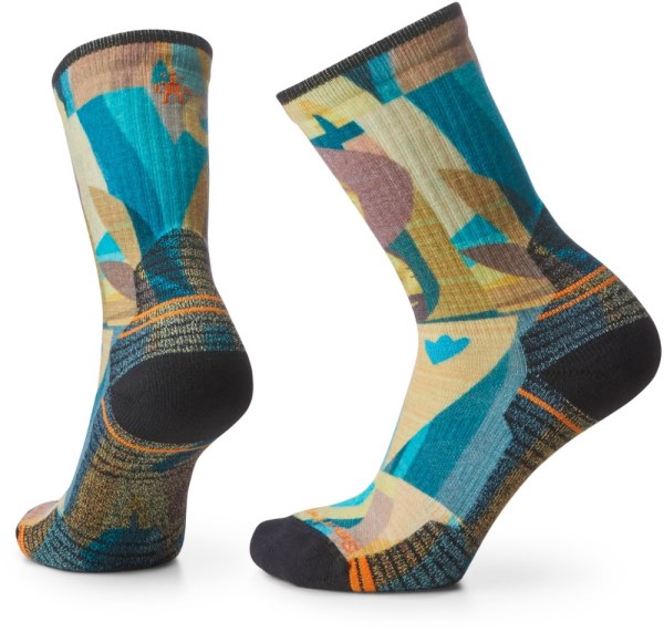 Rei Co-op Salmon Smartwool Caminata Cojín Ligero Peor Tripulación Calcetines Estampados Mujer