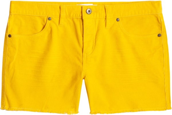 Amarillo Rei Co-op Carve Diseños Oahu Pantalones Cortos Mujeres 4 Entrepierna