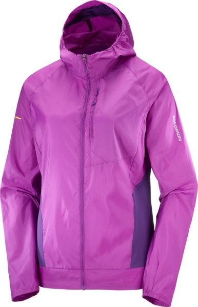 Sudadera Con Capucha Y Cremallera Completa Salomon Bonatti Cross Wind Mujer Rei Co-op Uva Espumosa