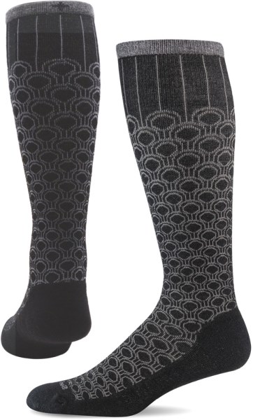 Calcetines De Compresión Sockwell Deco Dot Mujer Rei Co-op Negro